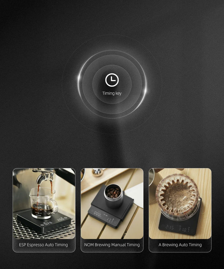 Skanto | SearchPean Tiny/Tiny2s Espresso Kaffekjøkkenvekt, Mini Smart Timer, USB, 2 kg/0.1 g/oz/ml, gratis frakt, gave til mann og kvinne