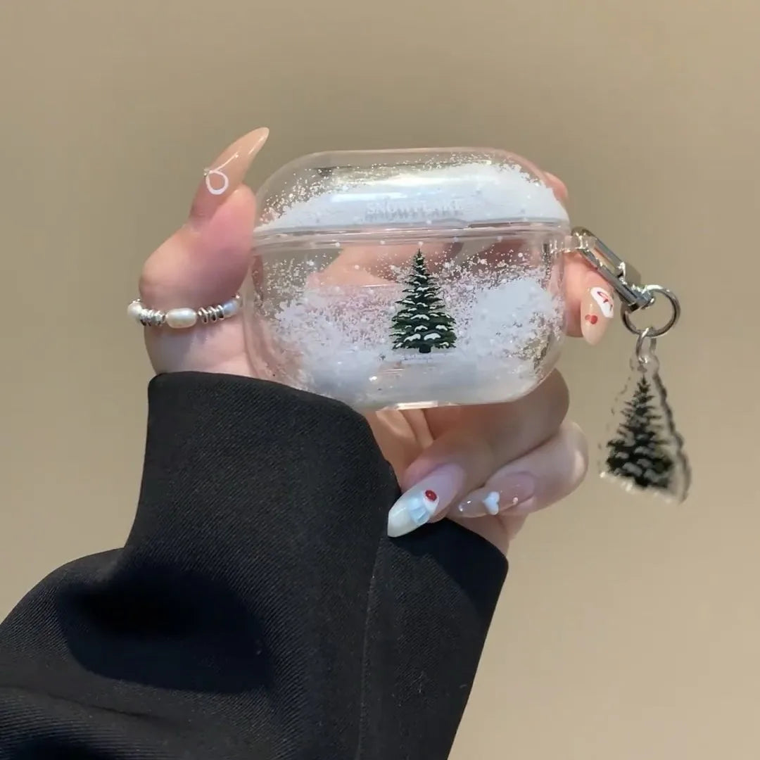 Skanto | Frosted Tree Beskyttende Transparent AirPods Etui