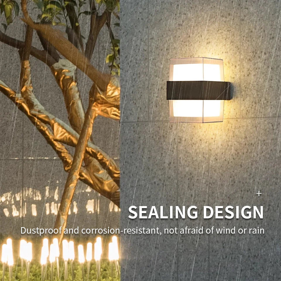 Skanto | LED Utendørs Vegglampe AuroBeam | IP66 Vanntett | Bevegelsessensor & Skumringssensor | 6W / 12W