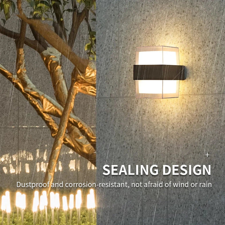 Skanto | LED Utendørs Vegglampe AuroBeam | IP66 Vanntett | Bevegelsessensor & Skumringssensor | 6W / 12W