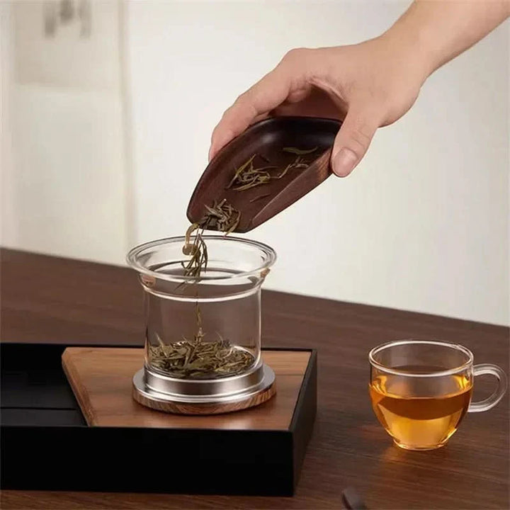 Skanto | Glass tekanne med infuser og treskaft – ZenSteep