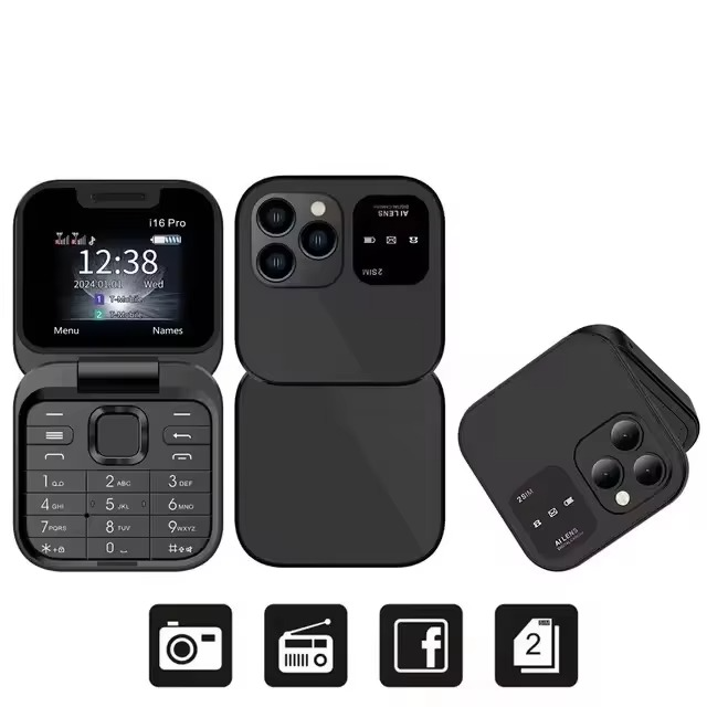 Skanto | Stor skjerm høyvolum fliptelefon med dual SIM og lang standby