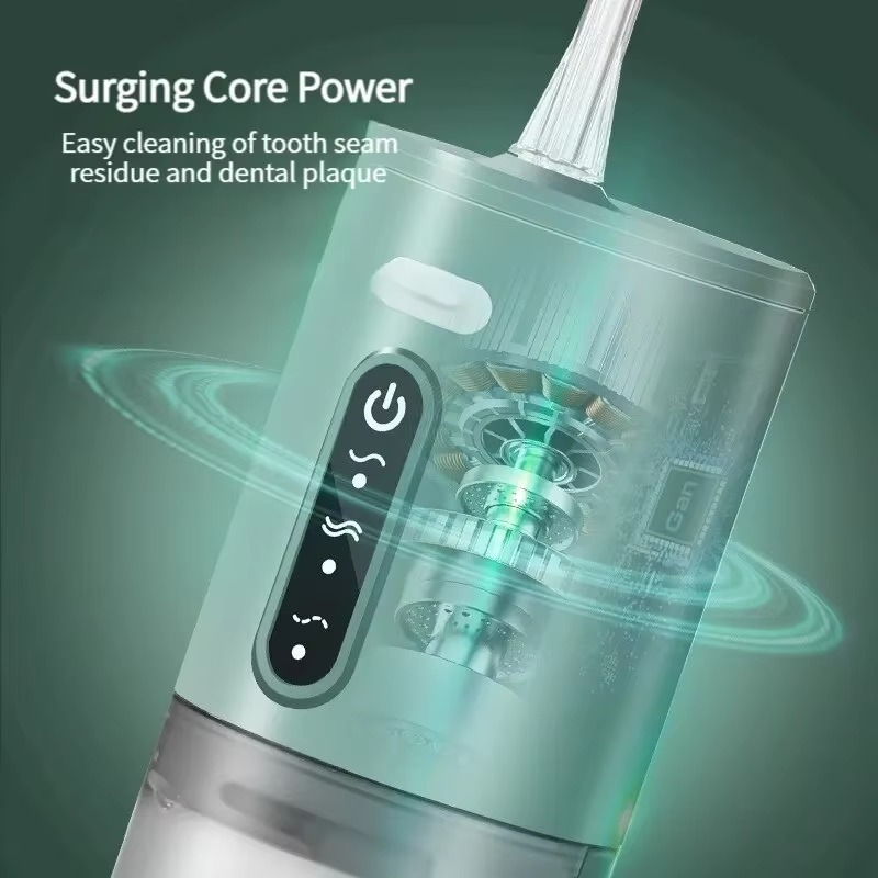 Skanto | Bærbar vannflosser USB oppladbar oral irrigator 9,5 oz elektrisk tannrensker med 3 moduser vanntett