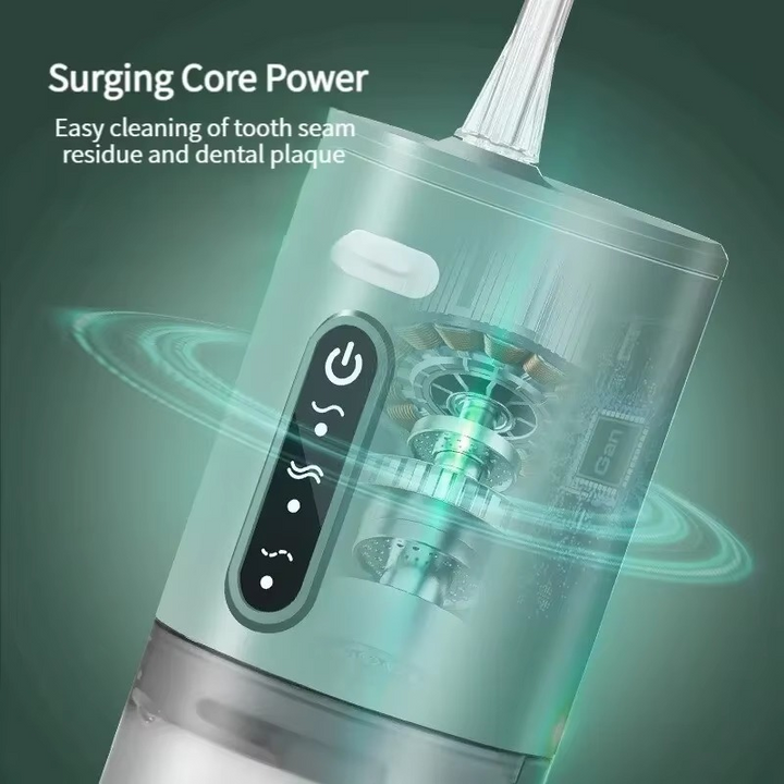 Skanto | Bærbar vannflosser USB oppladbar oral irrigator 9,5 oz elektrisk tannrensker med 3 moduser vanntett