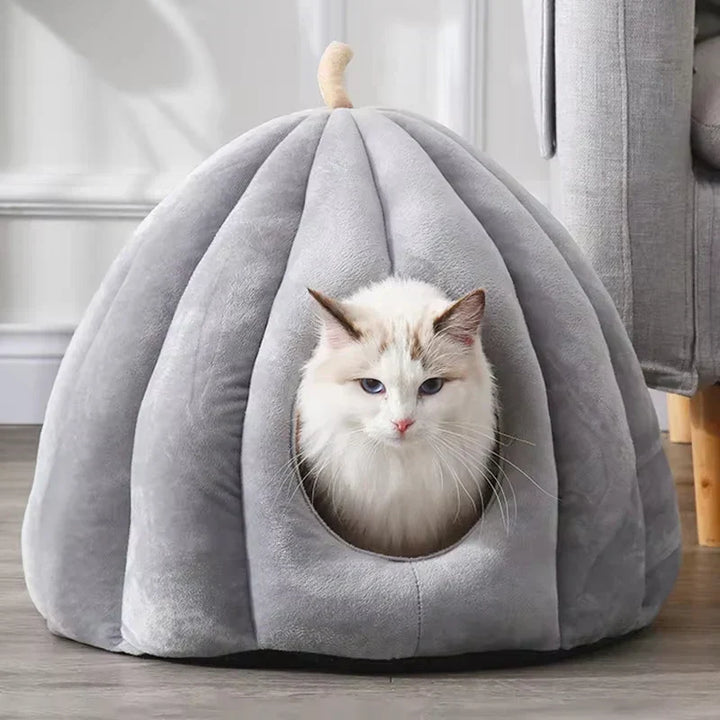 Skanto | CozyNest Gresskar Kattseng – Varm, Vaskbar & Komfortabel Katthule