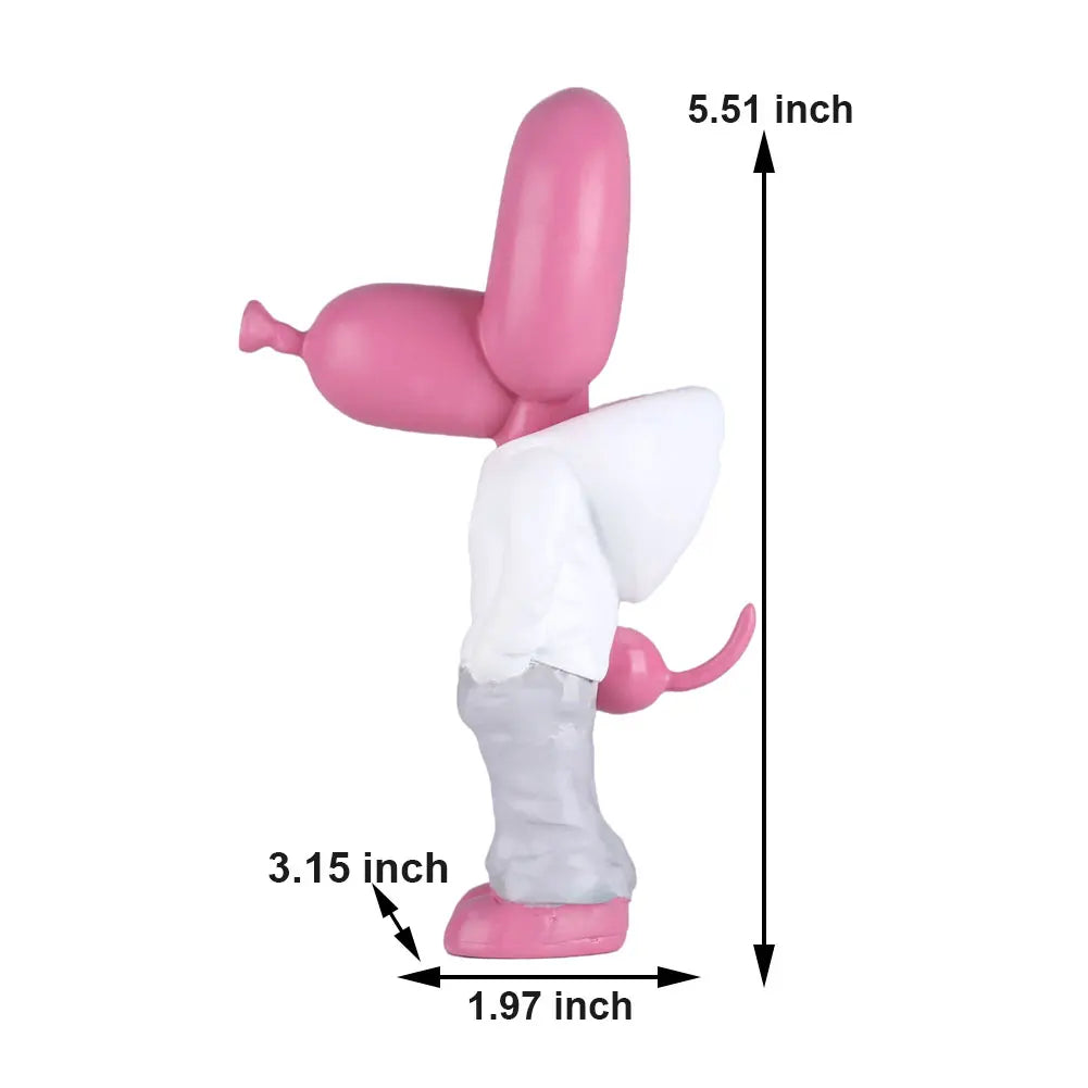 Skanto Ballon Hund Statue Harz Skulptur Hjem Decor Moderne Nordic Hjem Dekorasjon Tilbehør for Stue Dyr Figurer