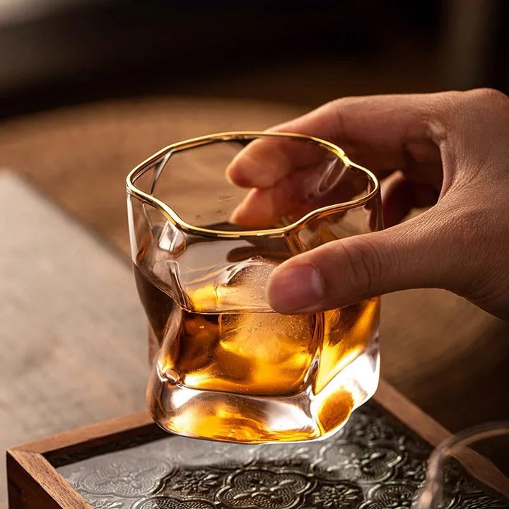 Texturert Whiskey Glass 2-delt Sett Skanto