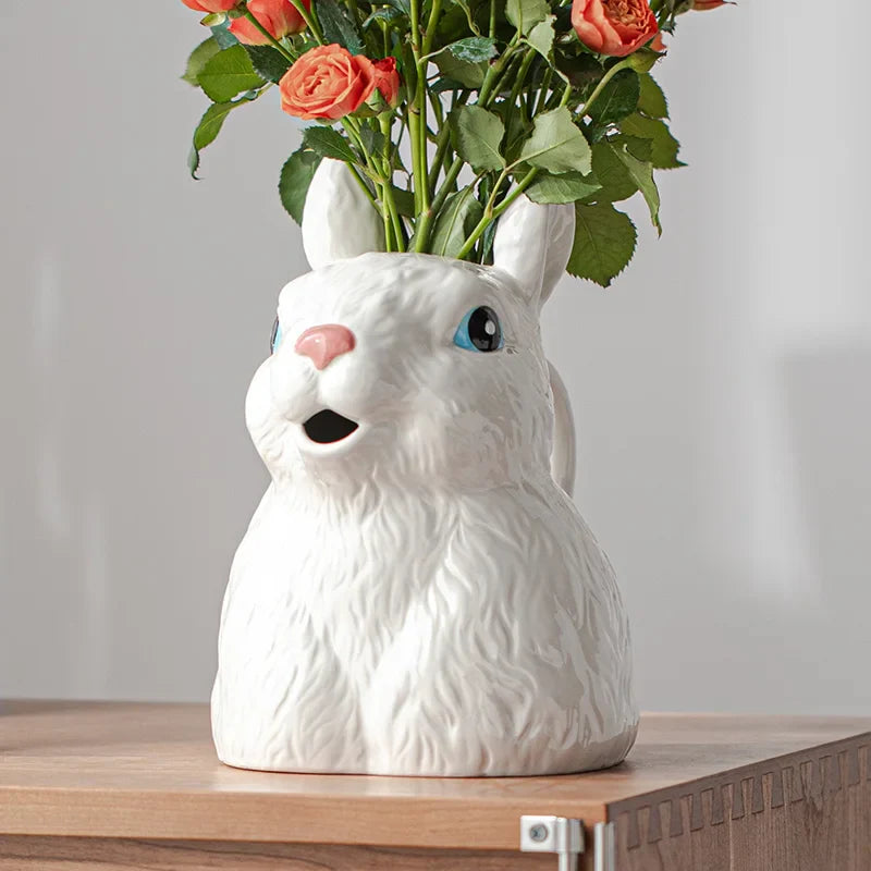 Søt Kanin Keramikk Vase | Skanto
