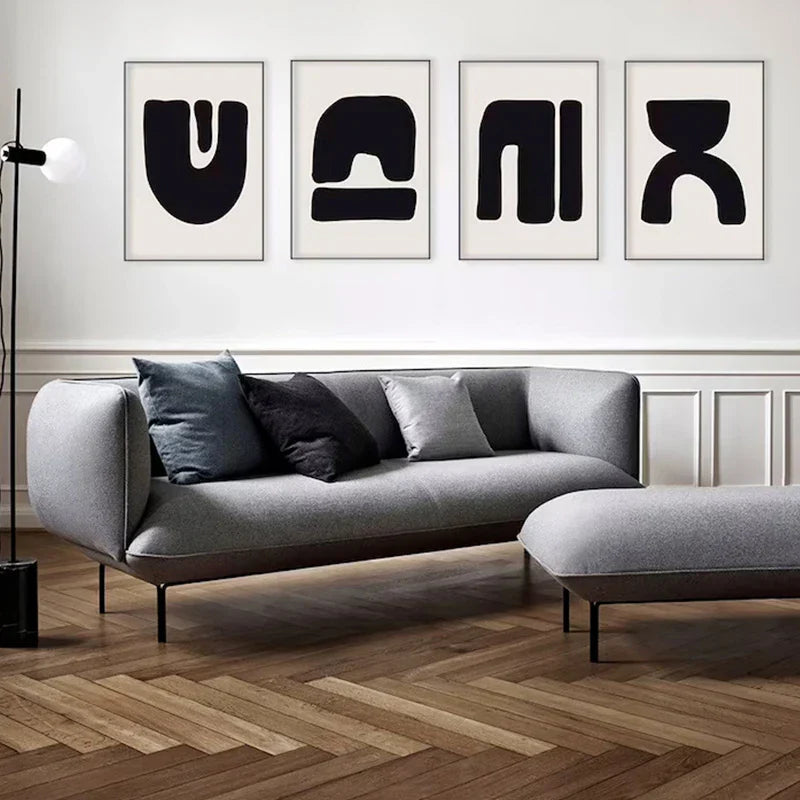 Minimalist Abstrakt Primitive Symboler Veggkunst Fine Art Lerretsutskrifter Svart Hvit Bilder For Moderne Leilighet Stue Hjem Dekor | Skanto