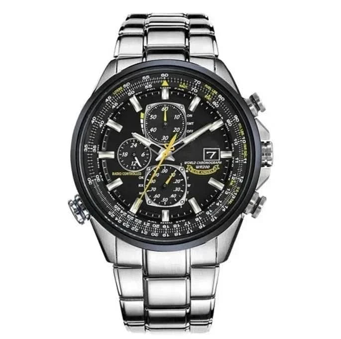 Skanto | Herre's Rustfritt Stål Chronograph Klokke med Kalender