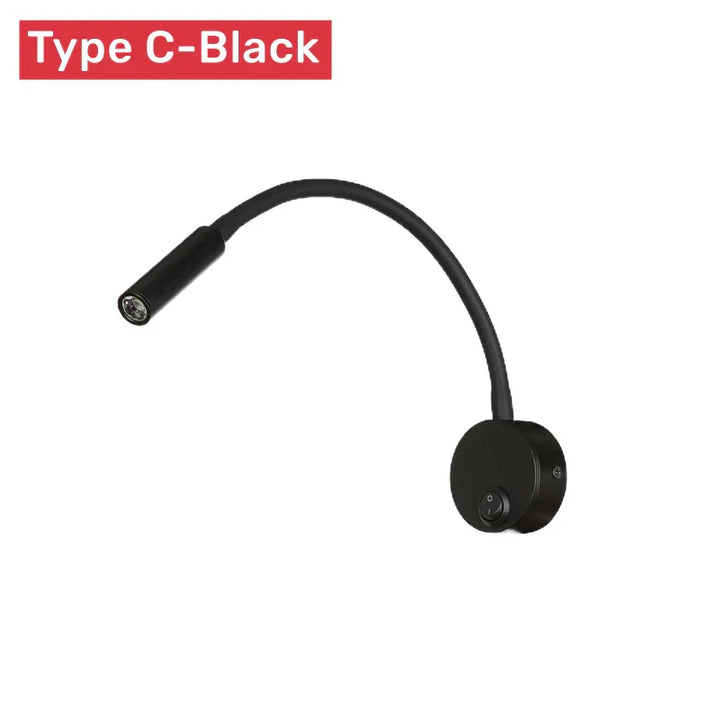 Skanto | Moderne Fleksibel LED Leselampe med Bryter for Soverom og Studie - 1W/3W