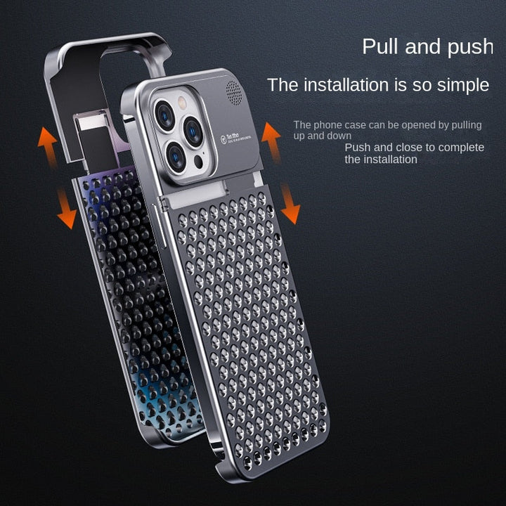 Skanto | Metal Vent Premium Aluminiumlegering iPhone-deksel