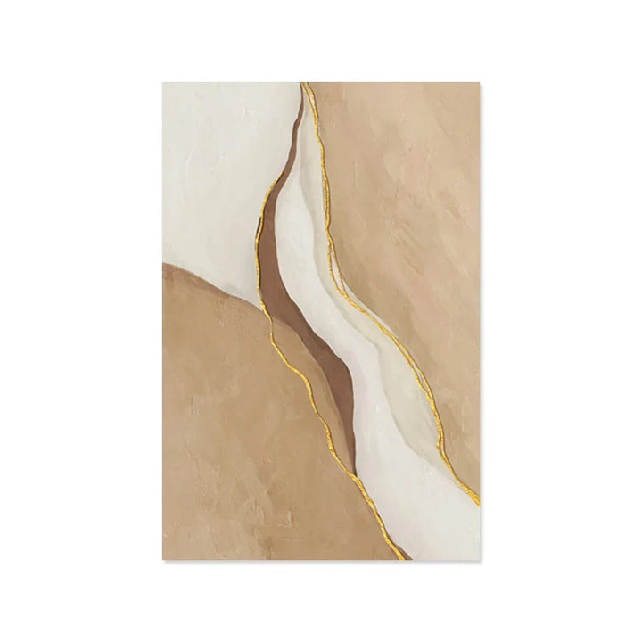 Moderne Geomorfiske Abstrakte Veggkunst Kunsttrykk Grå Beige Brun Lerretsbilder For Stue Moderne Hjem Interiør Dekor | Skanto