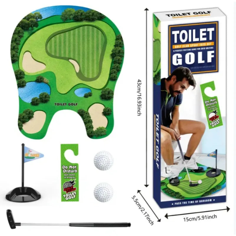 Skanto | Toalett Golf Sett | Morsom Mini Golf Spill for Badet | Perfekt Gave til Menn | Golfinity