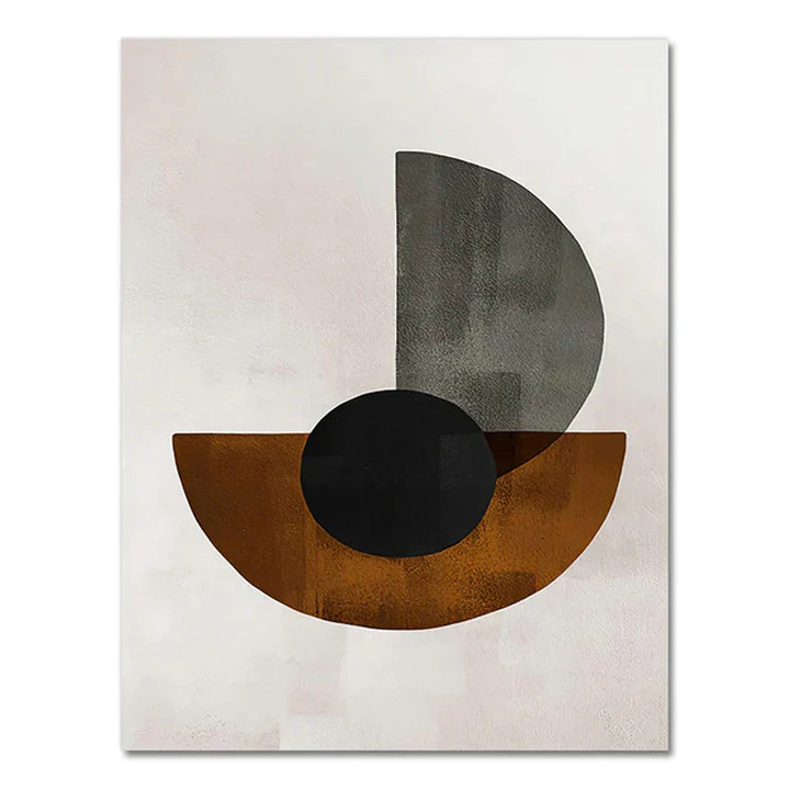 Skandinavisk Minimalistisk Geometrisk Mørke Nøytrale Farger Veggkunst Fine Art Lærred Utskrifter Moderne Abstrakte Bilder For Stue Hjem Dekor | Skanto