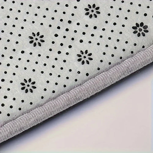 Skanto | CleanLuxe Kjøkkenteppe | L-formet & Tykk | Rutsjebeskyttet, Oljeabsorberende & Skittavvisende | Myk Flanell for Mer Komfort