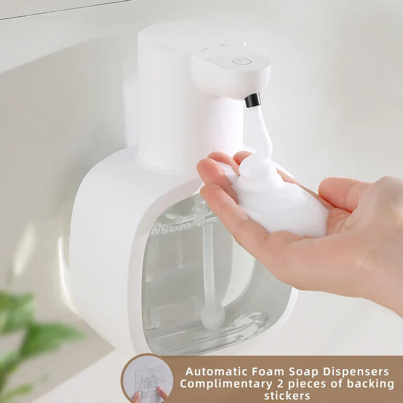 Skanto | Automatisk Såpedispenser Foamello | Veggmontert | 500 ml | Oppladbar & Berøringsfri | Sensoraktivert Skumfunksjon