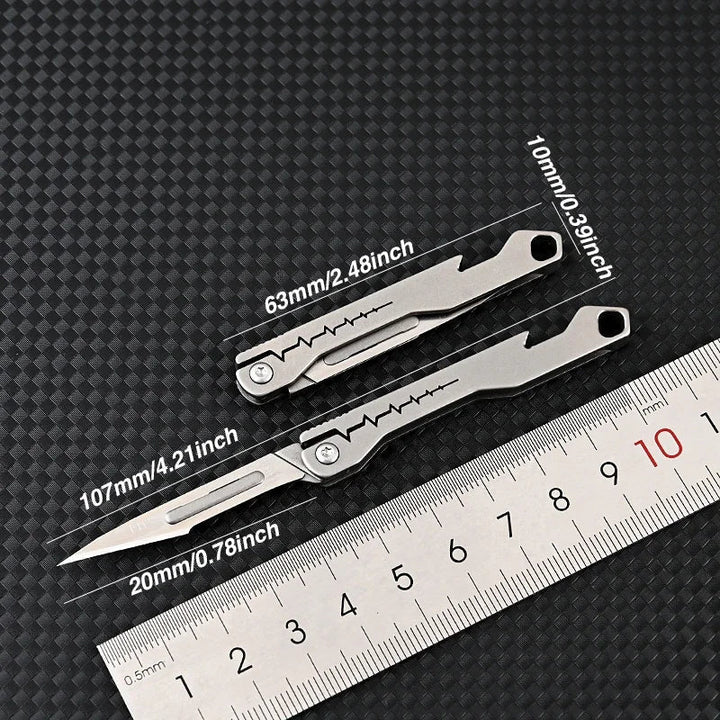 Titanium All-Purpose Foldable Sharp Cutter Knife | Skanto