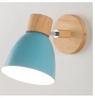 Skanto | LumoNord Macaron Vegglampe | Tre & Metall | 90° Svingbart Lyskildehode | Skandinavisk Design | E27 Sokkel (uten pære)
