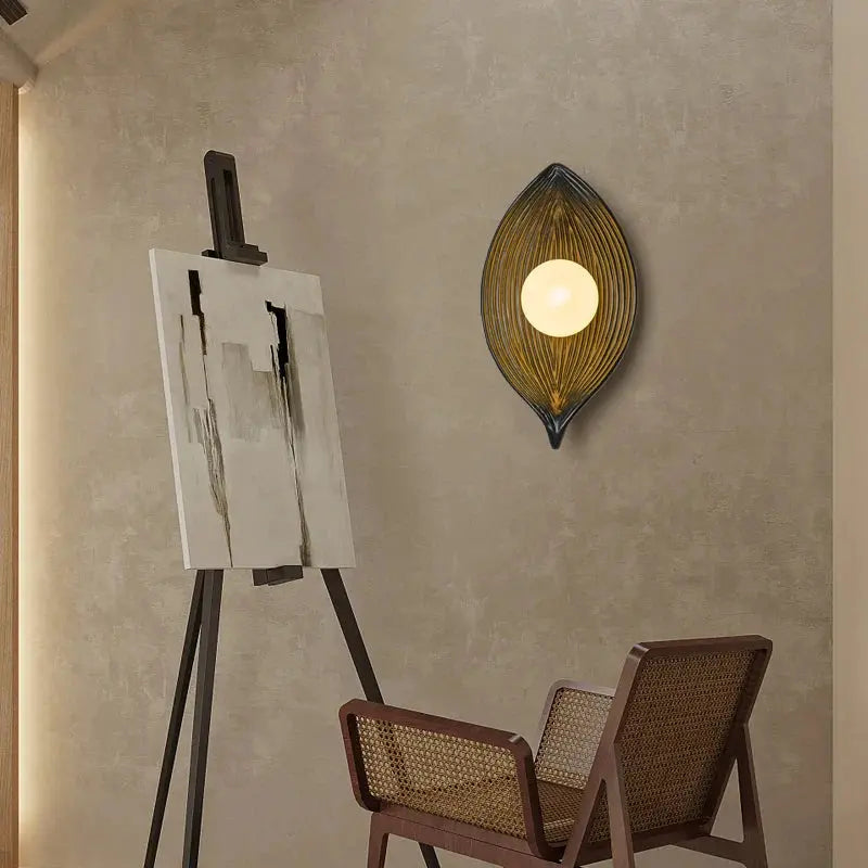 Skanto | Vegglampe LED blad gull Elegant