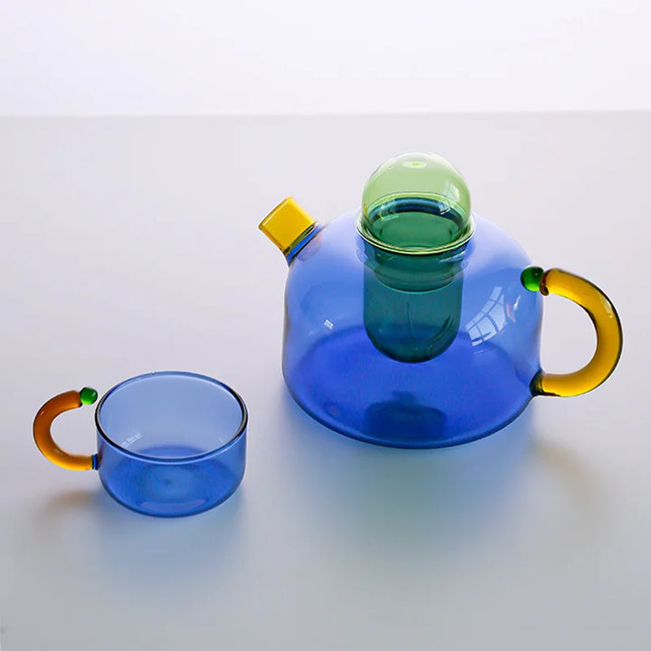 Skanto | Kontrasterende Farge Glass Teasett