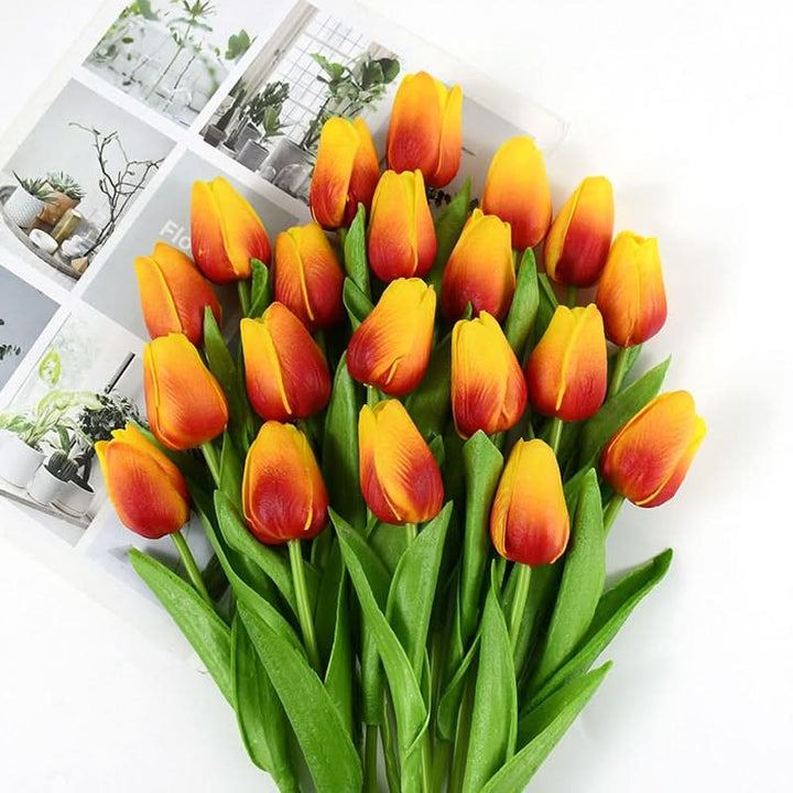 Skanto | Kunstig Tulipanbukett med Realistiske Livaktige Blomster