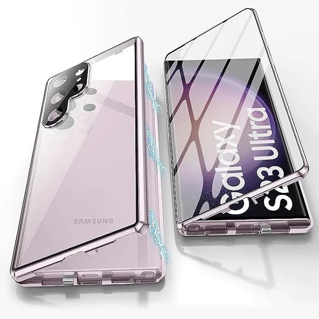 Skanto | Metall Aluminiumlegering 360-deksel med sikkerhetslukking for Samsung Galaxy S24-S23 Serie