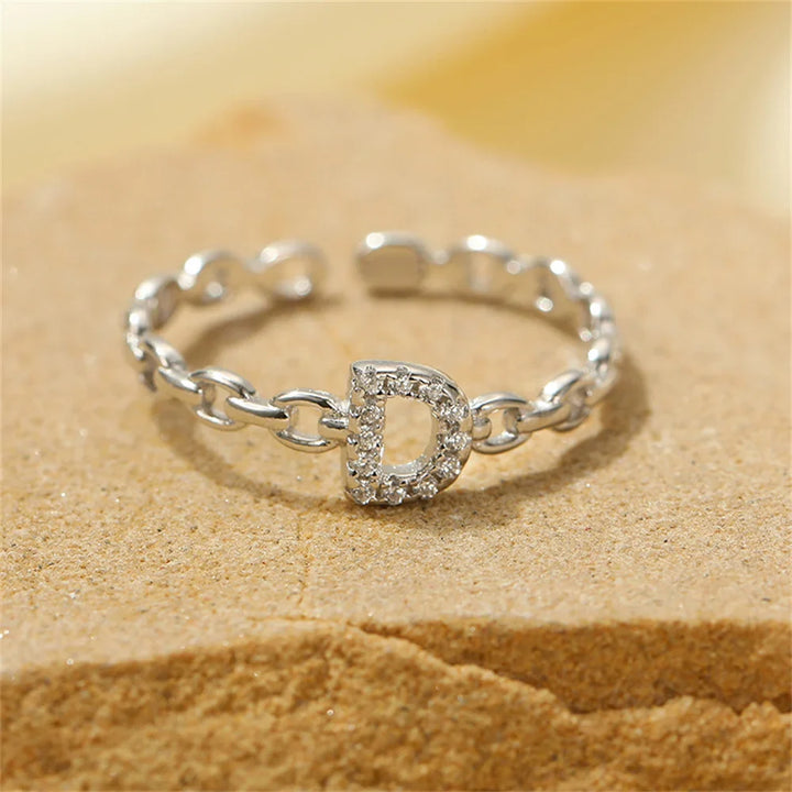 Skanto | Delikat Diamant Bokstav Initial Ring