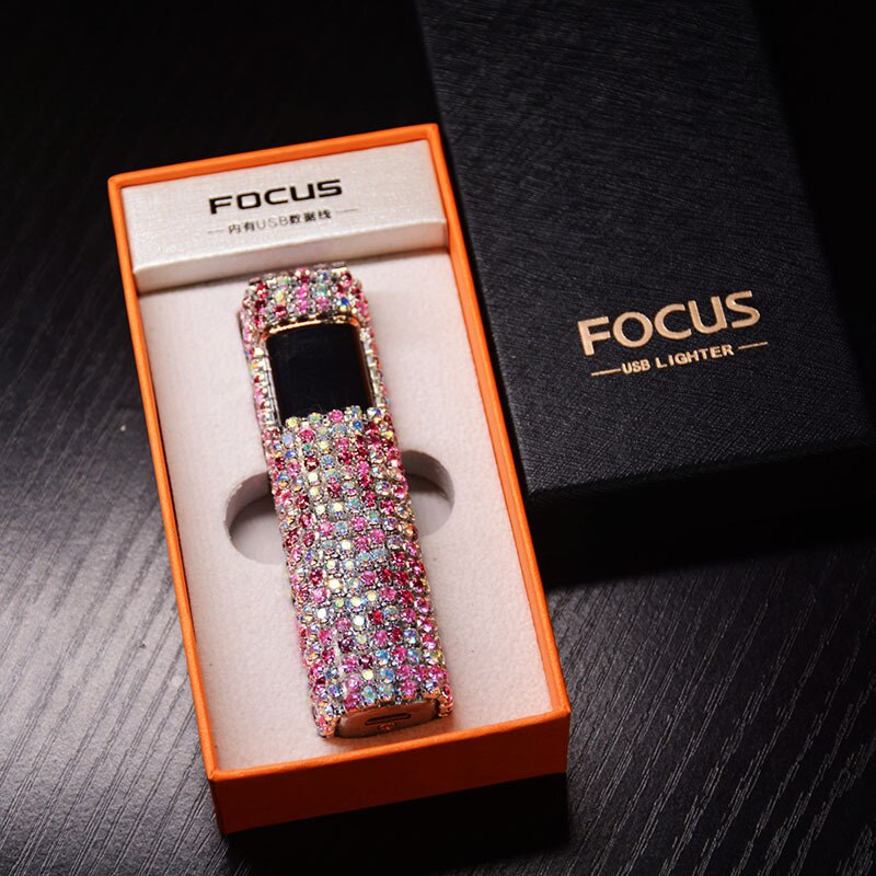 Skanto | Sparkle Stone Rhinestone Oppladbart Bærbart Lighter