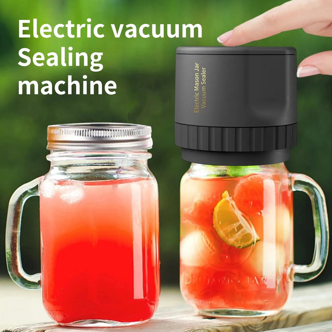 Skanto | Elektrisk Mason Jar Vakuumforseglingssett - Trådløs Forsegler for Brede og Vanlige Mason Krukker - Ideell for Matlagring