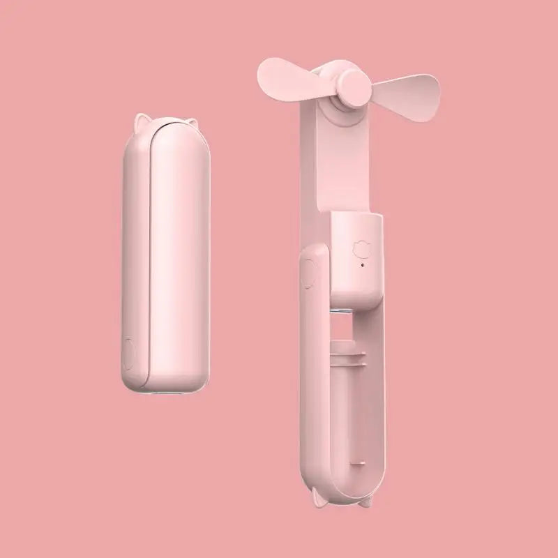 Ny håndholdt bærbar mini vifte - Kreativ, tre-hastighets justerbar, ensfarget, USB-oppladbar liten vifte | Skanto