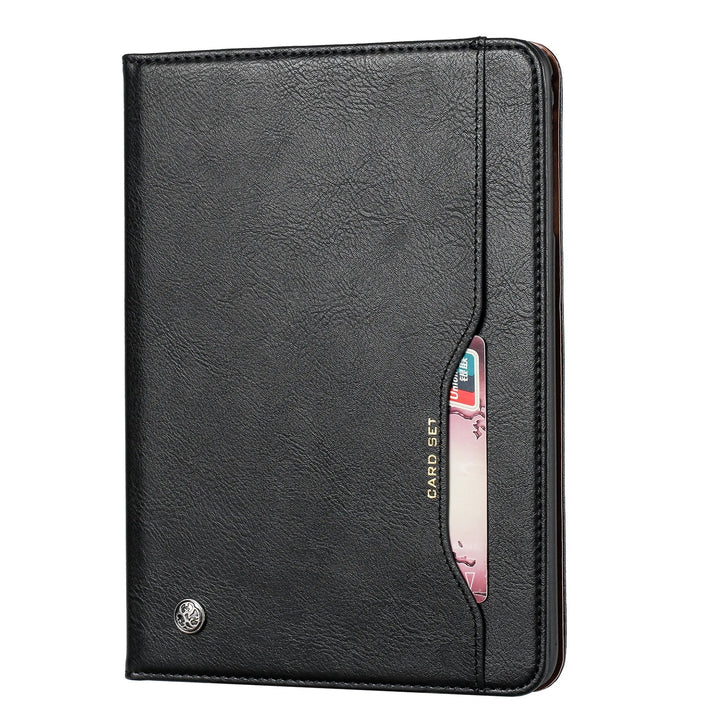 Skanto | Lær Flip Case for iPad 9.7 (2017-2018), 10.2 (7. / 8. generasjon), Air 2/3/4, Pro 9.7/10.5/11 - Vanntett, Støtsikker, Forretnings Tablet Case