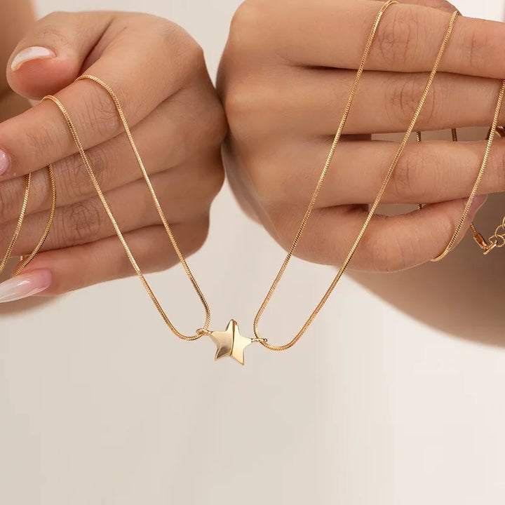 Skanto | Dainty Magnetic Star Necklace Pair