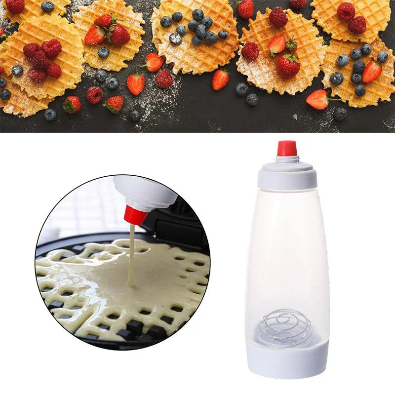 Skanto | Pancake-deig-dispenser-mikser med BlenderBall-tråddrikk - klemflaske pancake-shaker-dispenser JT194 fra LMETJMA