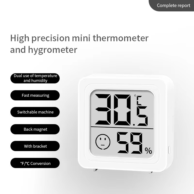 Skanto | Innendørs LCD Digital Termometer og Hygrometer med Temperatur- og Luftfuktighetsensor