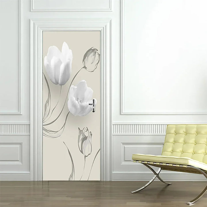 Moderne Abstrakt Perle Geometrisk Dørklistremerke Mural Avtakbar PVC Vinyl Peel N Stick Veggkunst Mural Klistremerke For Innendørs Dører Kreativ DIY Hjem Deko | Skanto