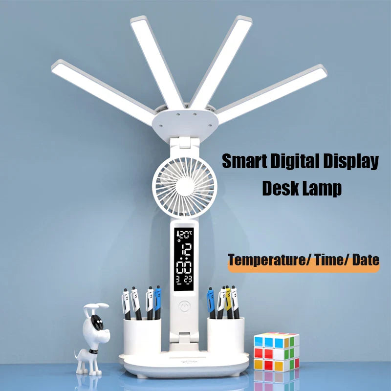 Multifunksjonell 3 i 1 Skrivebord LED Lampe | Skanto