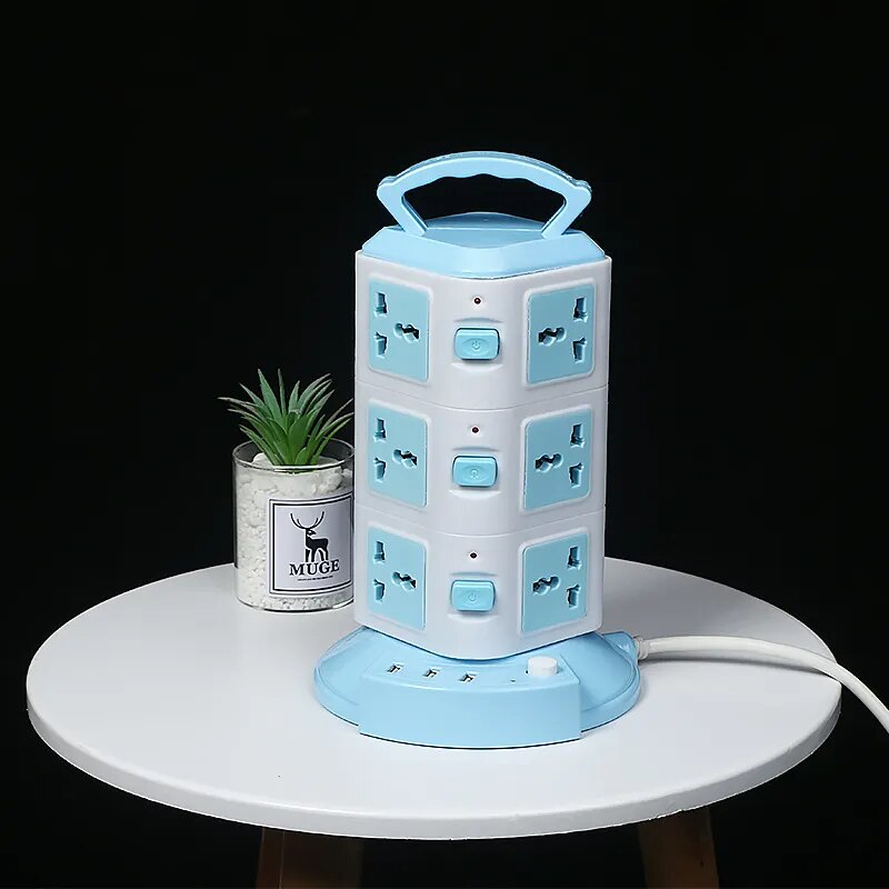 Tower Design Surge Protector Vertikal Strømskinne | Skanto