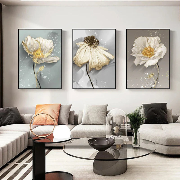 Moderne Abstrakt Maleri Splash Blomster Veggkunst Fine Art Lerret Utskrifter Plakater Elegant Botanisk Bilder For Stue Dekor | Skanto