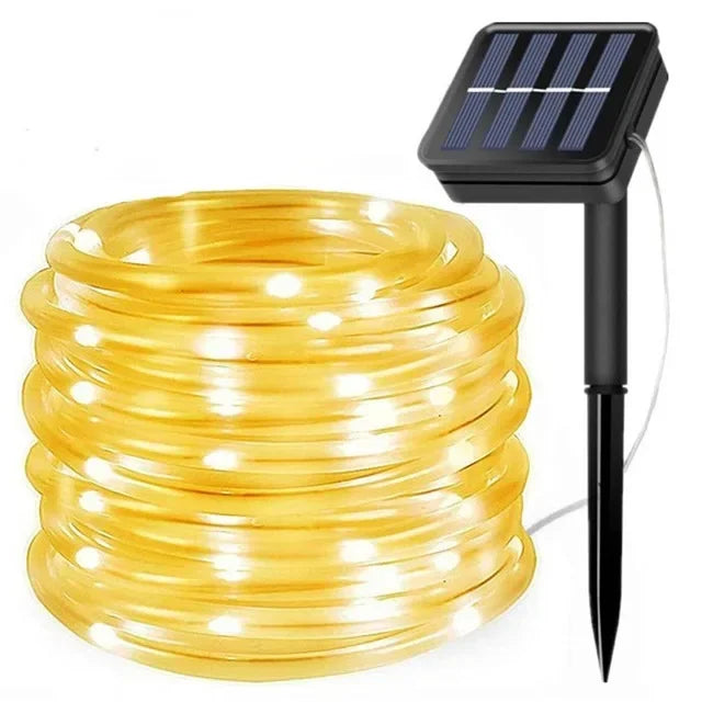 Skanto | LED solcelle string lys - utendørs vanntette lys for jul, hage, plen, trær, gjerde og sti dekor
