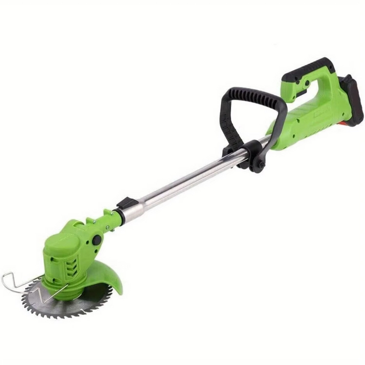 Akku-Rasentrimmer 600W, 51" verstellbarer Rasentrimmer und Freischneider med 8 Klingen og zwei 24V-Akkus