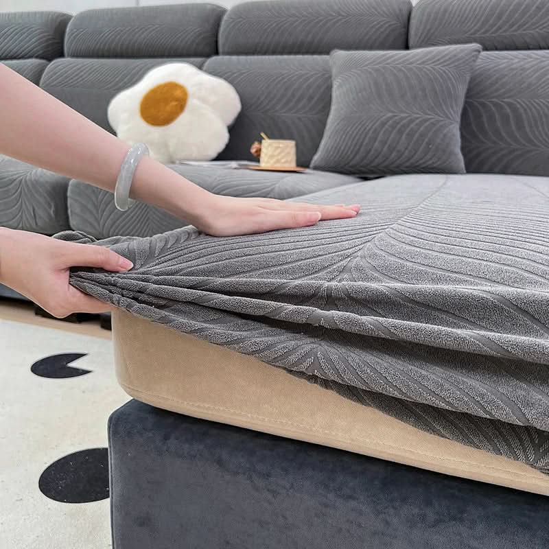 Skanto | PlushSecure - Elegant Jacquard Sofa Cover for Non-Slip Comfort