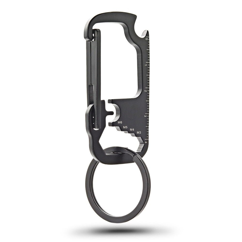 Skanto | Rustfritt stål EDC Multi Tool Flaskeåpner Nøkkelring