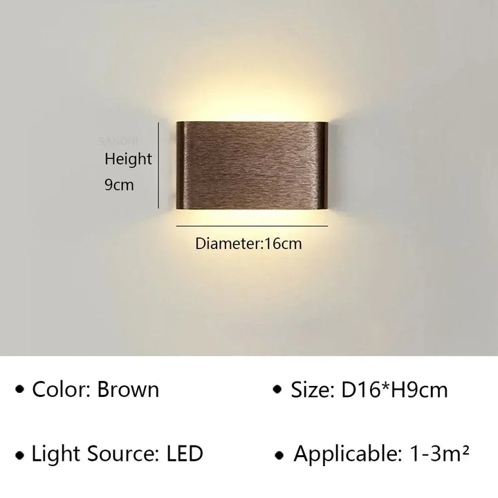 Skanto | LumiEra Moderne LED Vegglampe | Stilrent Design | Varme hvite lys for soverom, korridor & bad