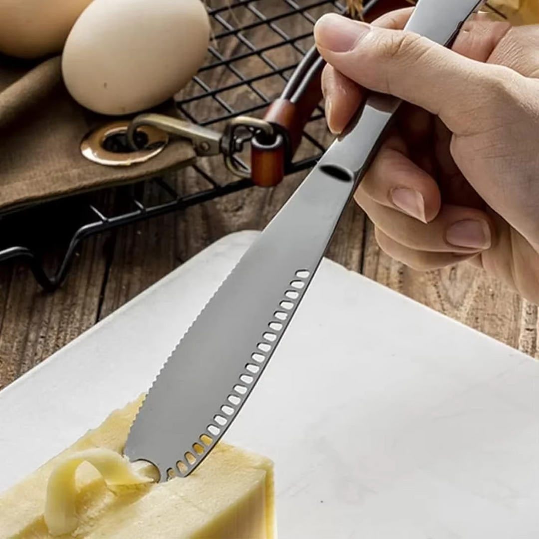 Skanto | Premium Rustfritt Stål Osteskiver med Justerbar Tykkelse og Ekstra Tråder