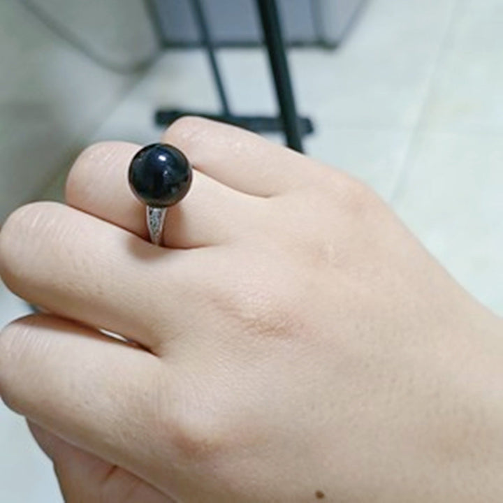 Skanto | Mysterious Black Pearl Hidden Knife Ring