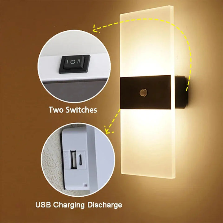 Skanto | Éclatante - Berøringspanel Vegglampe USB-oppladbar