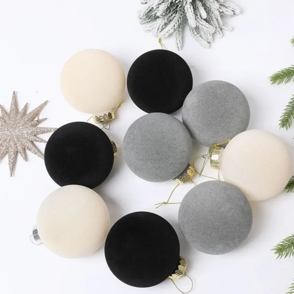 Velvet jul dekorasjoner baller sett - dekorative sfærer for tre & ferie dekor, elegant festlig aksent 16PCS 6cm (2,3 tommer)