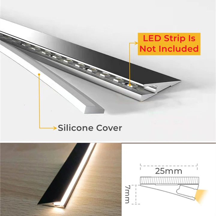 InvisiSkantoe overflate aluminium tynn lyspanel | Skanto
