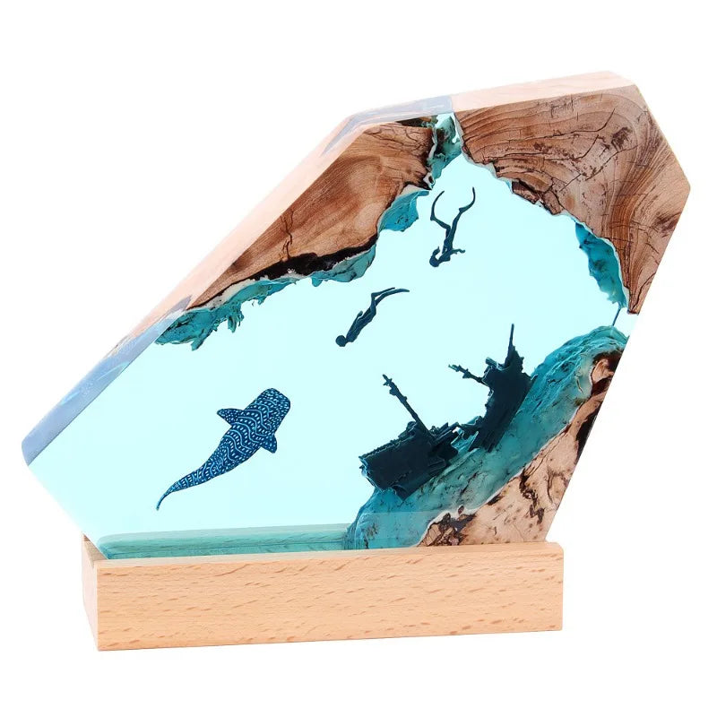 Deep Ocean Harpiks Dekorativ Nattlampe | Skanto
